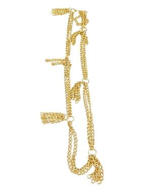 Tassel Chain Belt Gold Tone  Decorative Waist Belt Layered Chain Women delicate